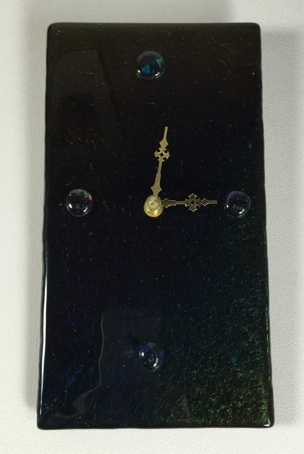 fused glass clocks