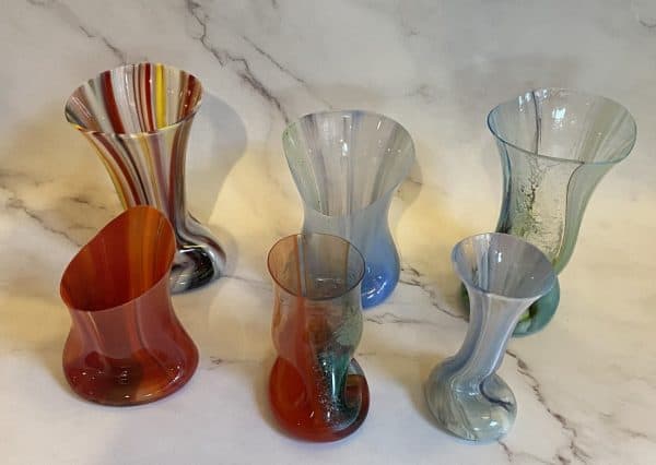 Fused glass - Drop Vases