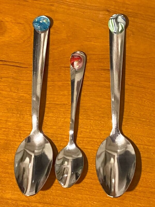 Spoons with Fused Glass Dots