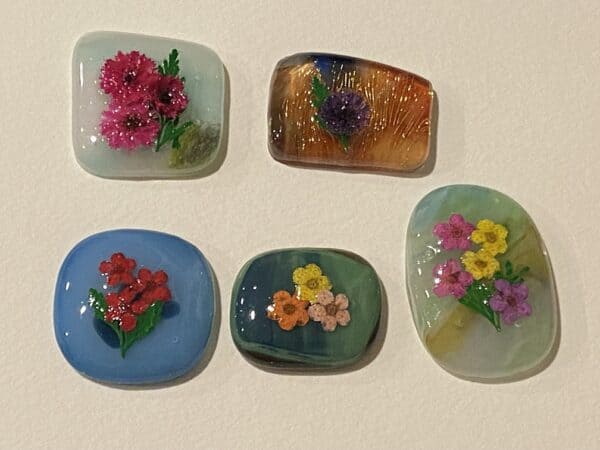 Resin and glass Cabochons