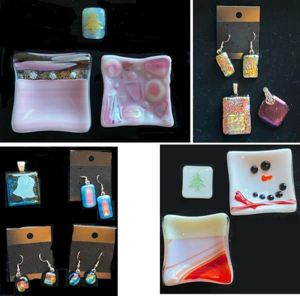 December Private Dishes, Earrings, &amp; Dichroic Fused Glass Class