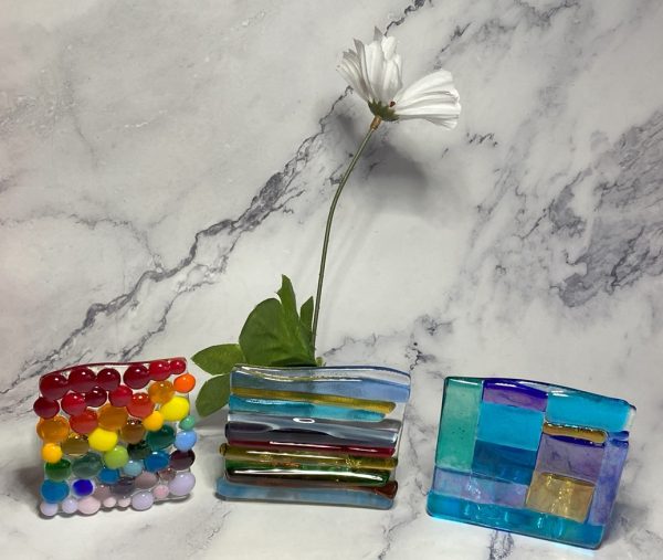 New Fused Glass Candle Shields
