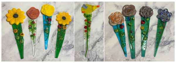 Cool New Fused Glass Plant Stakes