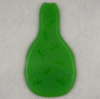 Recycled glass bottle slumped spoon rest