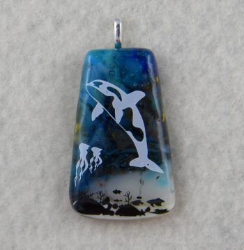 Scenic Fused Glass Pendant