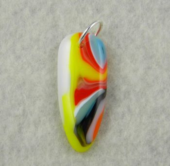 Fused Glass Patterned Pendant