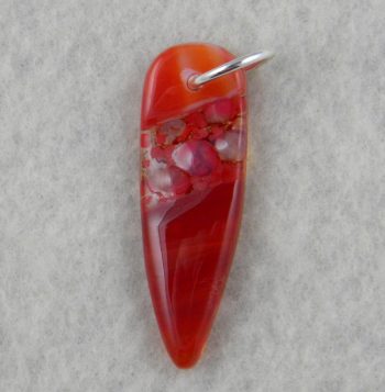 Red Fused Glass Pendant