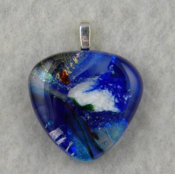 Collage - fused glass pendant