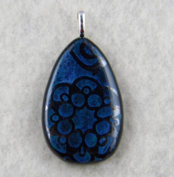 Blue Fused Glass Pendant