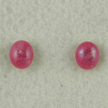 Fused Glass Pink Dichroic Post Earrings