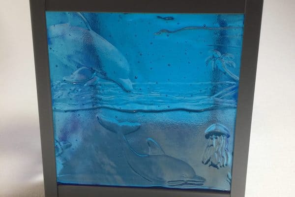 Another type of fused glass lantern