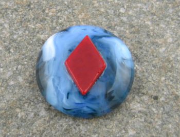Fused Glass Poker Guard - Diamond