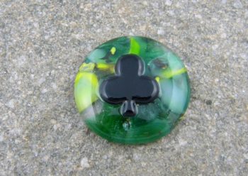 Fused Glass Poker Guard - Club