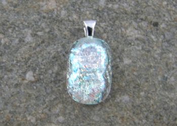 Fused Glass - "Diamond" Birthstone Pendant