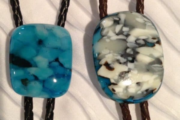 June Fresh From the Kiln - Fused Glass Bolo Tie