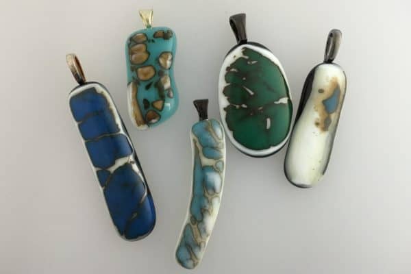 December's Fused Glass birthstone - Turquoise