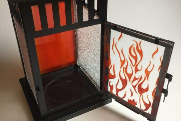Fused Glass Lantern - 4 panel