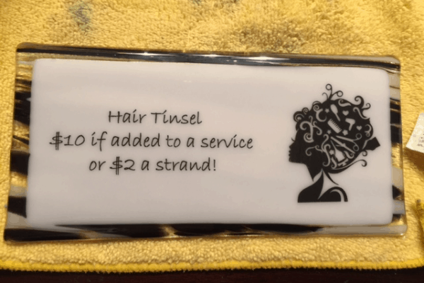 Fused Glass Sepia Sign