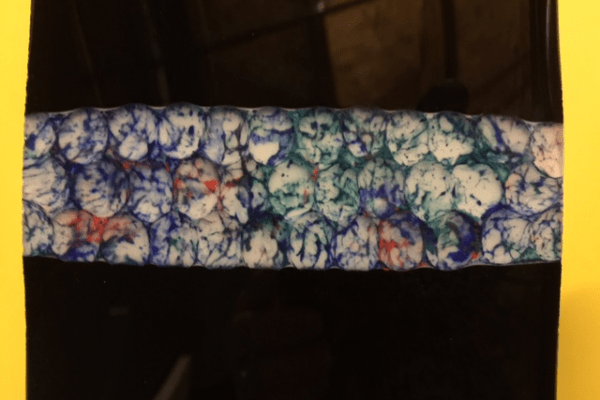 Fused glass -  painted dots