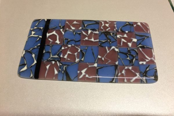 Fused Glass Mosaic Tiles plate - Tanya / AAE Glass