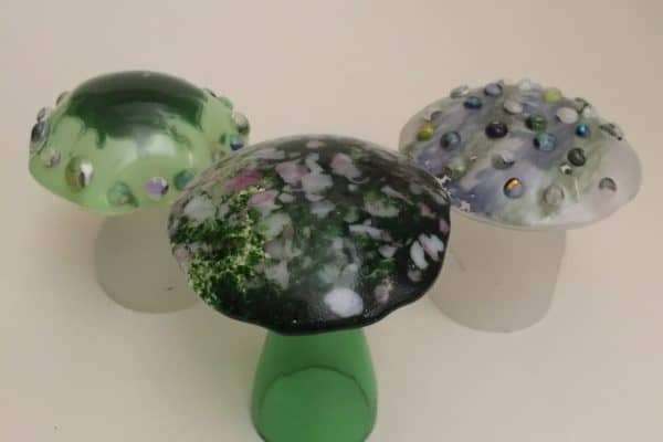 Fused glass - Mushrooms