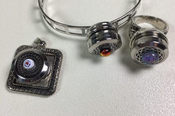 Fused Glass Essential Oil jewelry