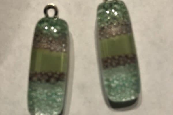 Fused Glass Bubble Earrings