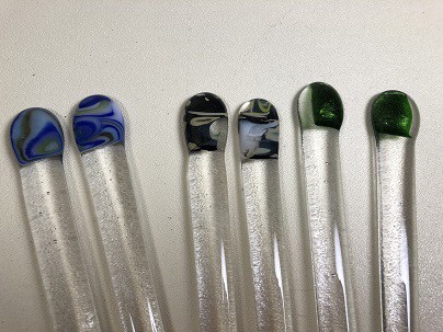 More fused glass stirrers
