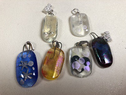 Fused Glass Bead Pendants