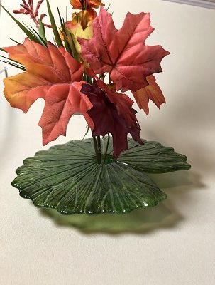 Fused Glass Ikebana Vase