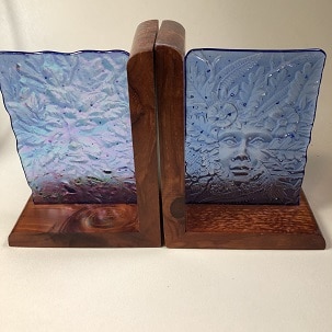 Fused Glass Bookends