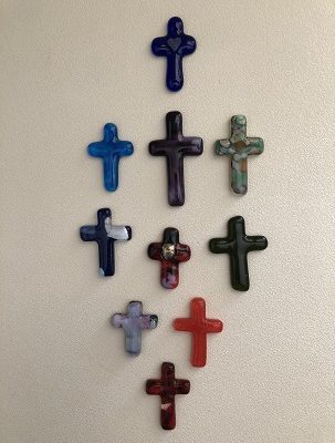 Fused Glass Crosses for my Family