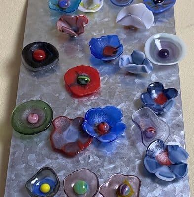 Tiny Fused Glass Flowers