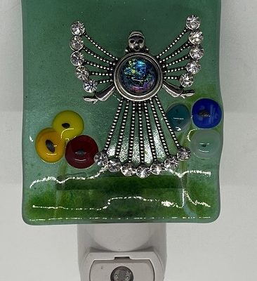 Fused Glass Angel Night Light