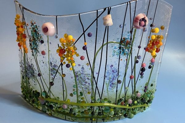 Fused Glass Flower Sconces