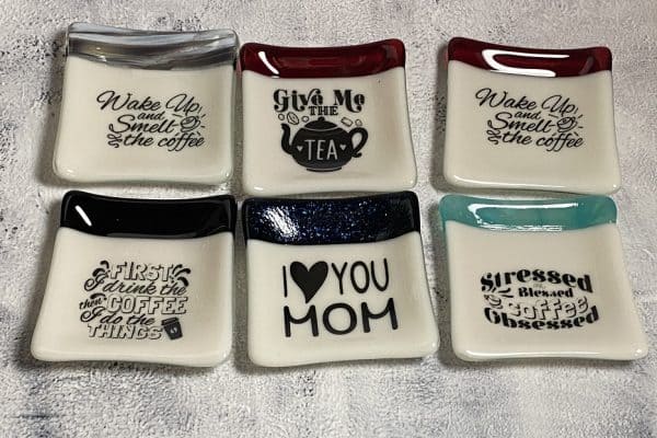 Custom Fused Glass Small dishes & Stirrers