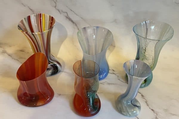 Fused glass - Drop Vases