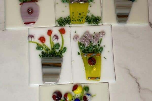 Fused Glass Flower for Mother's Day