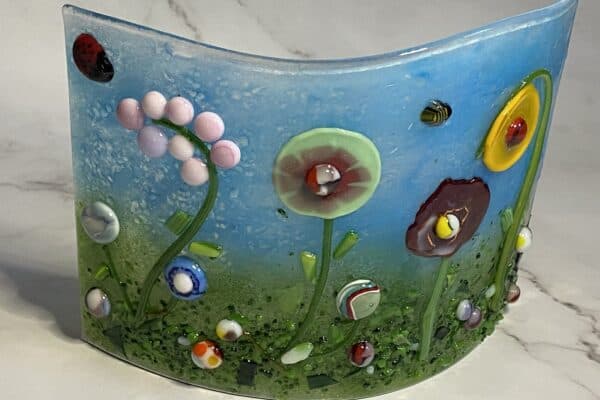 New Fused Glass Flower Artwork