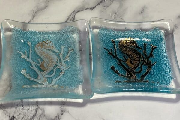 Fused Glass Bubble Dishes