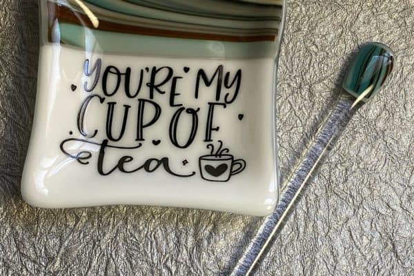 Sips of Joy: Handcrafted Fused Glass Dishes & Stirrers for FestiviTea
