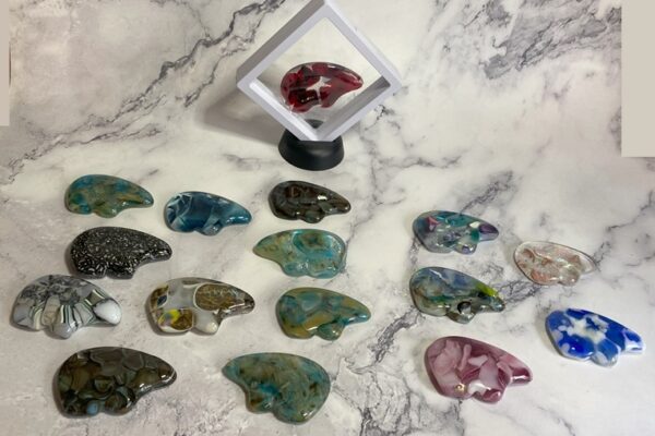 Strength in Glass: My Casted Fused Glass Bears