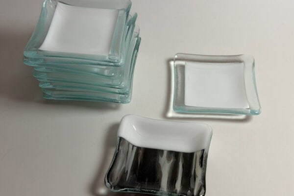 Clear & White Elegance: A Fused Glass Production Order