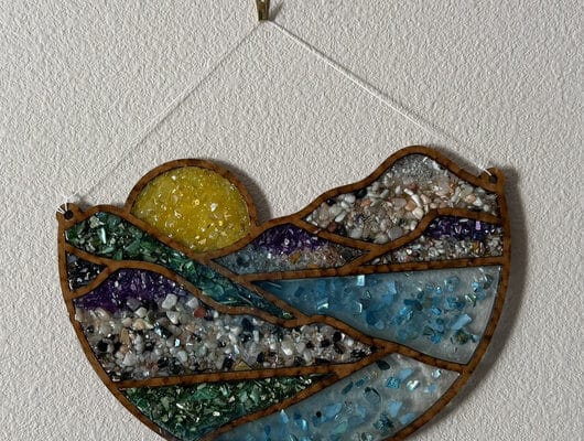 Mountains, Sunflowers, and Resin Art Fun