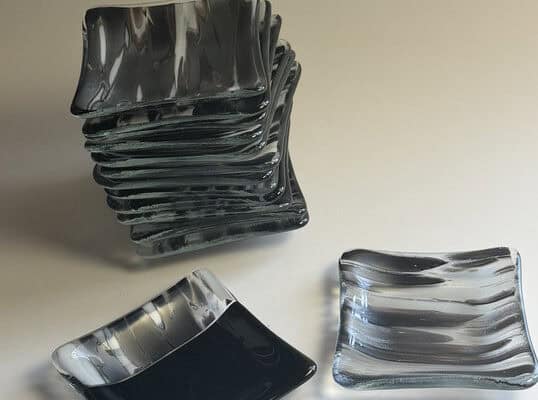 50 Custom Fused Glass Soap Dishes for a Commercial Order