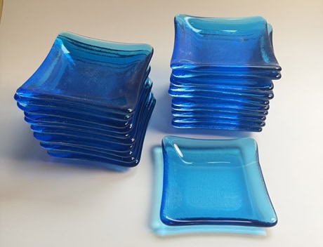 From My Kiln to California: Custom Fused Glass Soap Dishes